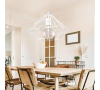 Plafonnier Suspendu Lampe la Vie Chambre Éclairage Cage Spot Luminaire Blanc