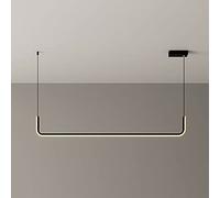 Plafonnier Suspendu Moderne Nordique pour Salon, éclairage Suspendu à Fil de Suspension réglable, luminaires Suspendus à Longue Ligne pour îlot de Cuisine, Salle à Manger, entrée, LED, doré