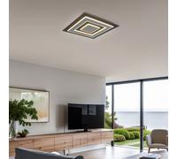 Plafonnier Suspension Aufbaupanel Cuisine Gris 1 à Flammes LED L 48 CM