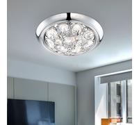 Plafonnier moderne chrome K9 cristaux clairs - Globo CELIA 46632-3D