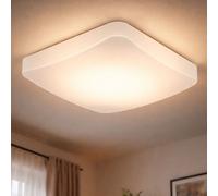 Plafonnier Suspension Cuisine Carré LED Lumière pour Salle à Manger Blanc L