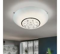 Plafonnier Suspension Kristallleuchte Salon Cristaux Chrome LED D 30cm