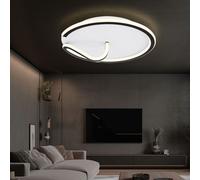 Plafonnier Suspension Lampe de Chambre à Coucher LED Design Noir Opale D 41 CM