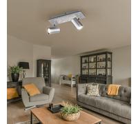 Plafonnier Suspension Lampe de Chambre à Coucher Réglable Barre Spots 2-Flammig