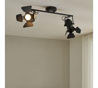 Plafonnier Suspension Lampe de Chambre Film Luminaire Sportif Mobile Noir
