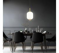 Plafonnier Suspension Lampe De Plafond LED Laiton Verre Opale BigLight