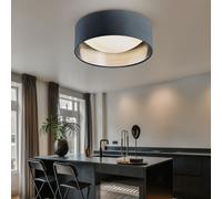 Plafonnier Suspension Lampe de Salon Ciel Étoilé Tissu Gris LED D 32 CM