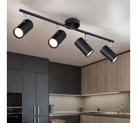 Plafonnier Suspension Lampe de Salon Lampe Spot Réglable Noir L 60 CM