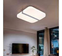 Plafonnier Suspension Lampe de Salon LED Couloir Chrome Opale L 33,5cm
