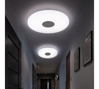 Plafonnier Suspension Lampe de Salon LED Rond Satiné Chrome Couloir 2er Set