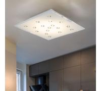 Plafonnier Suspension Lampe de Salon Pierres de Verre Clair LED Couloir L 29 CM