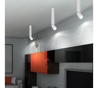 Spot de Plafond Plafonnier Mobile LED Luminaire de Cuisine Aluminium Blanc 3x