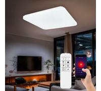 Plafonnier Suspension Lampe de Salon Smart Dimmable LED Télécommande Alexa