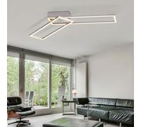 Plafonnier Suspension Lampe de Salon Variateur Argent LED Mobile Eléments