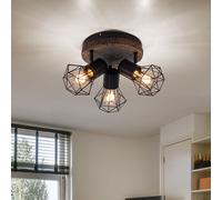 Plafonnier Suspension Lampe de Salon Vintage Holzleuchte Réglable D 30cm