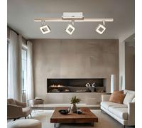 Plafonnier Suspension Lampe Salle à Manger Rail Pivotant Argent LED