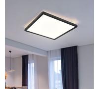 Plafonnier Suspension Lampe Salle de Bain 3 Niveaux Variateur LED Backlight Noir