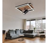 Plafonnier Suspension Lampe Spot Holzleuchte LED Backlight de Chambre à Coucher