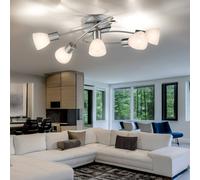 Plafonnier Suspension Lumière pour Salle à Manger Verre 5 Feux Cuisine L 61 CM