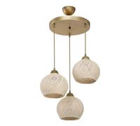 Plafonnier Suspension Luminaire Crème-Or D40x75cm