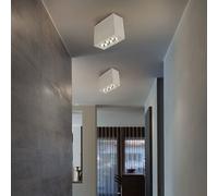 Plafonnier spot de plafond 3 ampoules spot LED lampe de salon lampe de couloir gris béton 6,6 watts 440 lumens 3000 Kelvin blanc chaud, LxlxH 12,2x5,6x10 cm