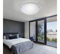 Plafonnier Suspension Luminaire de Salon Rond 1 à Flammes Chrome Verre LED