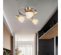 Plafonnier Suspension Luminaire Sportif Lampe Bois Spots Mobile 3 à Flammes Bois