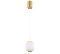 Plafonnier suspension plafonnier LED laiton verre opale salle à manger lumière