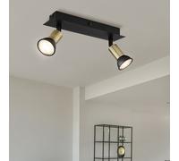 Plafonnier Suspension Spot Tache Lumière pour Salle à Manger or Noir Réglable