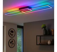 Plafonnier Suspension Télécommande Variateur Changement Rainbow LED L 121 CM