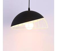 Plafonnier Suspensions Métal E27 Moderne Lustre Luminaire Rétro Le fer Suspendue Lumières pour Salle de séjour Le restaurant Chambre à coucher (Noir)