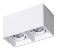 Plafonnier Space Carré Double Blanc avec Ampoule GU10 [EEK: F]