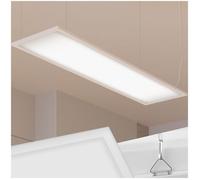 TecTake® Panneau LED Dalle LED Luminaire bureau Lumière plafond & murale 119,5 x 29,5 cm Luminaire cuisine, Plafonnier couloir, entrée, salon, idéal Plan de travail cuisine Éclairage de bureau