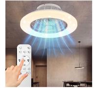 Plafonnier - TECTAKE - Plafonnier ventilateur LED, STORM, Ø 50 cm, 3 000-6 500 K, 3 vitesses, à intensité variable - Blanc