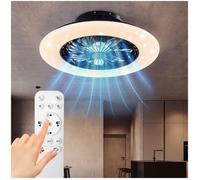 Plafonnier - TECTAKE - Plafonnier ventilé STORM LED avec ventilateur intégré 3 vitesses 3 000-6 500 K - Noir