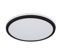 Plafonnier télécommande LED dimmable RGB changeur de couleur noir mat D 45 cm