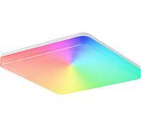 TELLUR SMART Plafonnier LED, Luminaire Plafonnier Connectée Alexa, WiFi, 24W, 2400 LM, Dimmable, Contrôle par APP et Voix, Compatible avec Alexa, Google et Siri Shortcuts, 33cm x 5cm (Carré RGB)