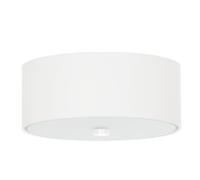 Plafonnier Tissu Blanc E27 3 Skala