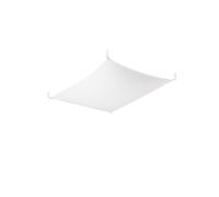 Plafonnier rectangle en tissu blanc 105 x 15 cm