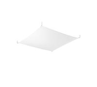 Plafonnier rectangle en tissu blanc 105 x 15 cm