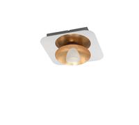 Plafonnier TORANO LED 1X5,4W en acier chrome et or 200x200x80mm