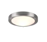 Trio 6801011-07 Plafonnier 60 W E27 Nickel Dépoli Verre Opal Dépoli