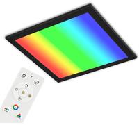 Plafonnier Ultraplat Rgb,Plafonnier Cct,Panneau Led,Température De Couleur Réglable,Changement De Couleur,Dimmable,Télécommande,Noir