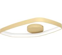 Plafonnier Vallerosa,Panneau Led Dimmable,Lampe De Plafond Pour Chambre À Coucher Et Salon,Luminaire En Saillie En Métal Couleur Laiton Brossé,Blanc Chaud