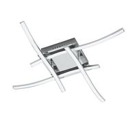 Plafonnier VALMORA LED 18W en aluminium chrome 560x560x105mm