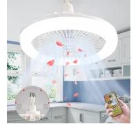plafonnier ventilateur-avec LED Lampe Integree et Telecommande Petites Ventilateur Plafond Silencieux Avec Lumiere et Telecommande