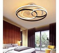 Plafonnier Ventilateur De Plafond Avec Éclairage LED Dimmable Ventilateur Au Plafond Avec Lampe Ultra Silencieux Fan Lumière Abat-Jour En Acrylique Fan Lumière Éclairage De Salon,58CM/60W