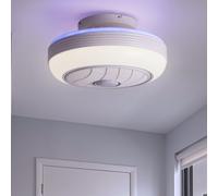 Plafonnier Ventilateur de Plafond Couloir Télécommande Tdc Minuteur LED D 46 CM