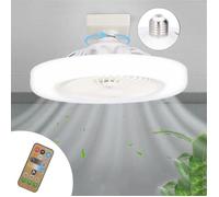 Plafonnier ventilateur de plafond silencieux avec lumière LED 36W et télécommande - TRAHOO