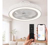 Plafonnier Ventilateur LED pour Minuterie, Contrôle par APP et Télécommande